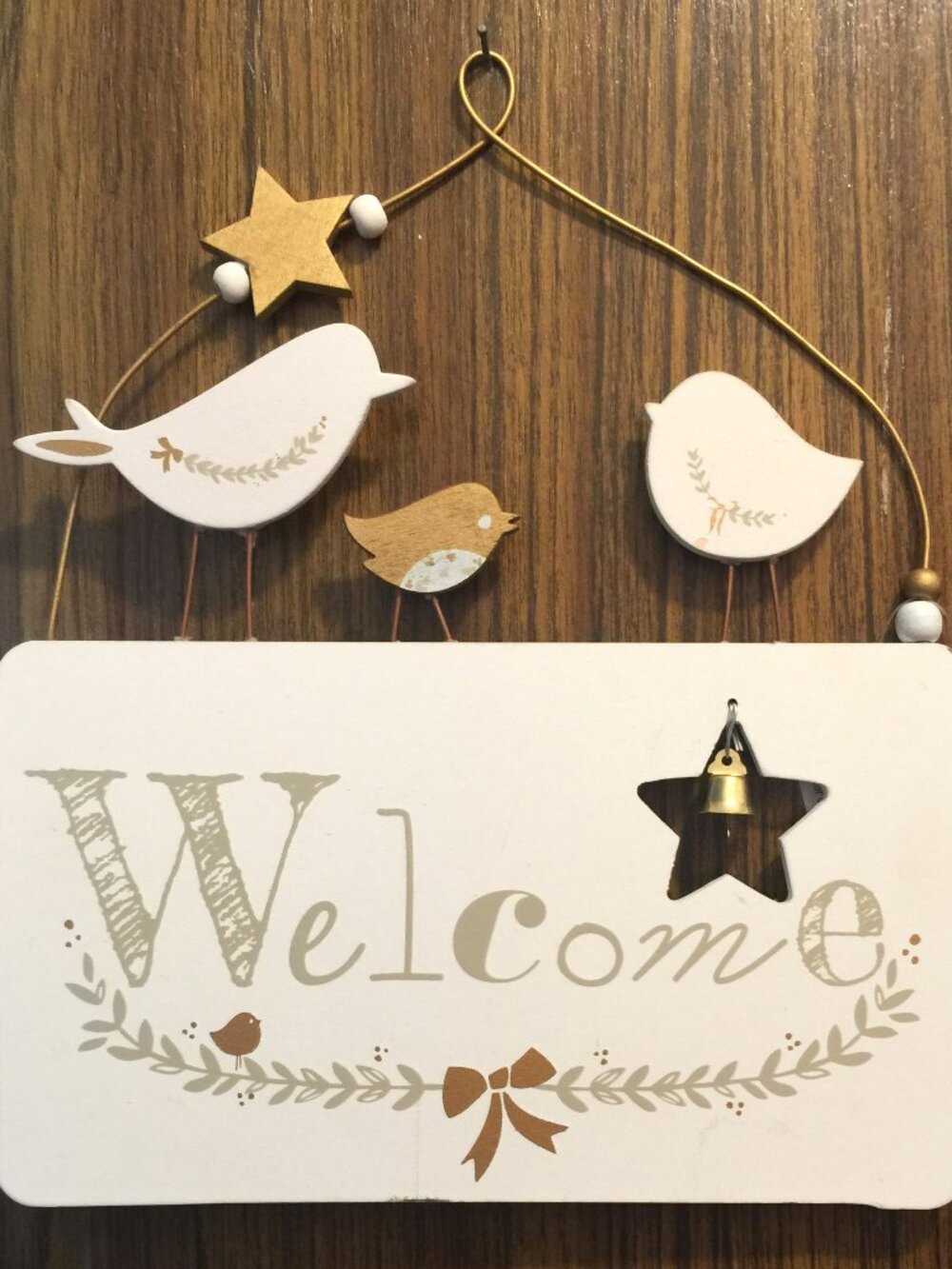 Welcome Sign with Star & Birds. NWT